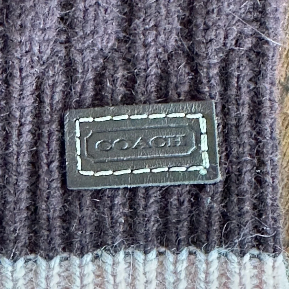 COACH | Winter Beanie in a Wool Cashmere Blend with Leather Logo Patch, OS